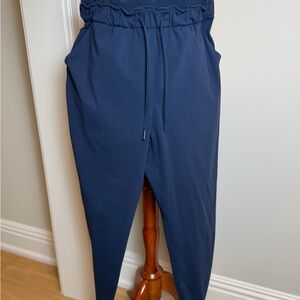 Lululemon Size 12 Navy Blue Drawstring Stretch Pants